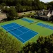 green and blue freshly painted tennis and pickleball courts